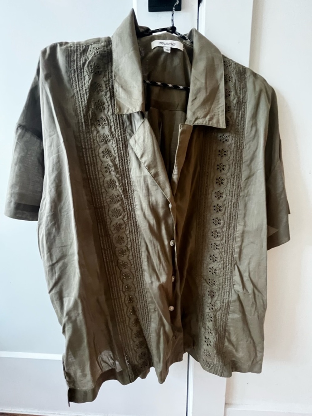 Madewell Green cotton blend cover up two piece SZ M